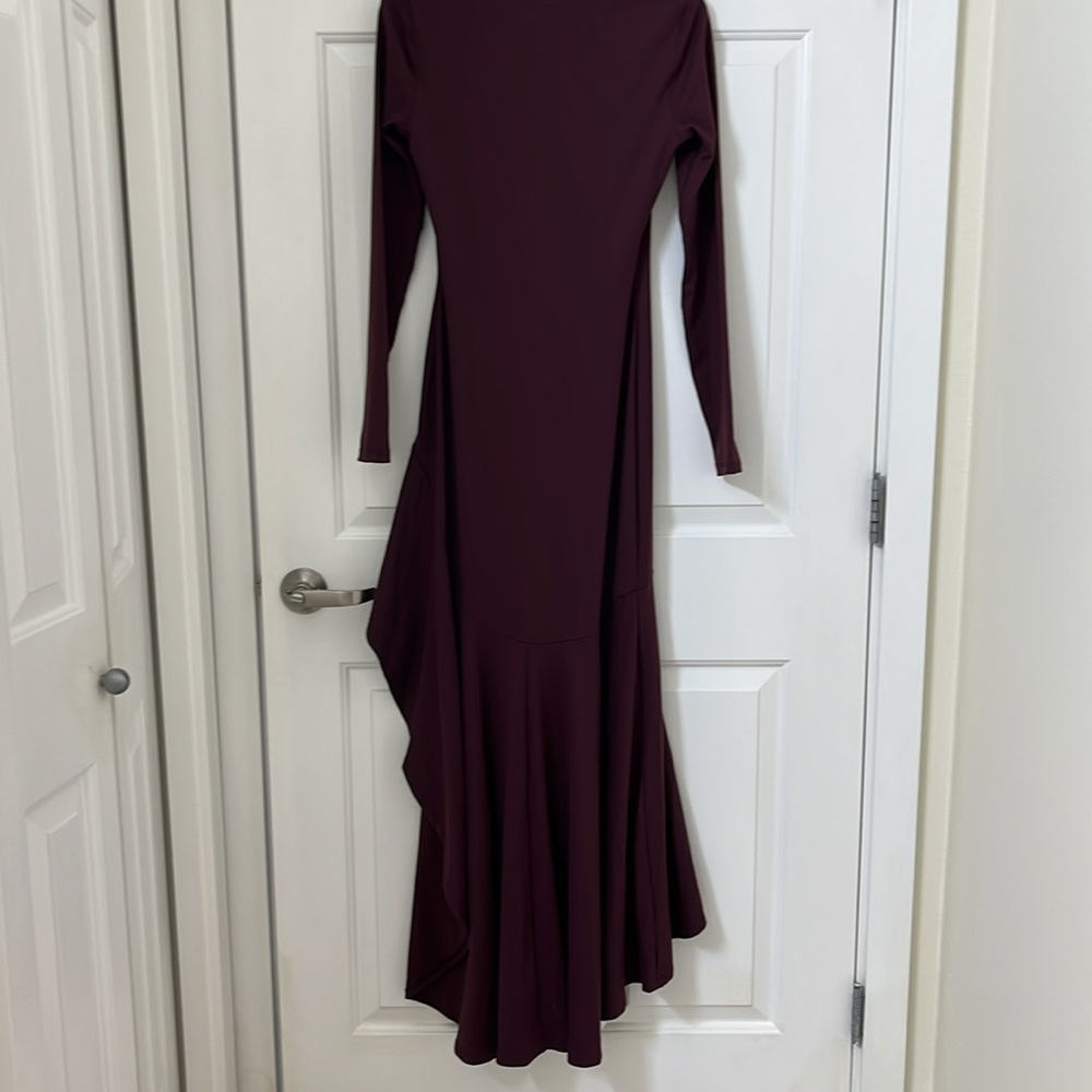 Susana Monaco Women's Burgundy High-Low Dress